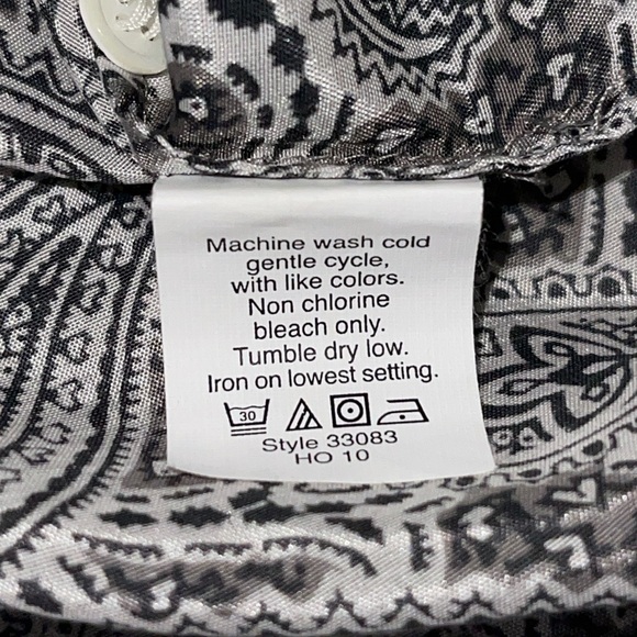 J. Crew Silk Blend The Perfect Shirt Size 2 Small Gray Paisley Button Up Women’s - Picture 3 of 7
